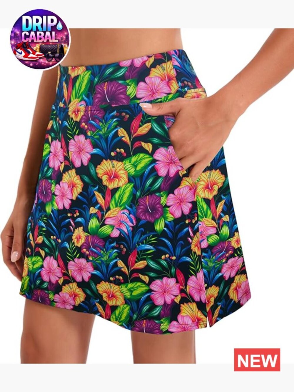 Women's Active Athletic Skort Lightweight Tennis Running Skirt with Shorts Inner